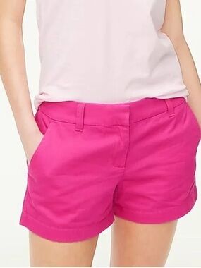 J. Crew Hot Pink Chino Bermuda Shorts